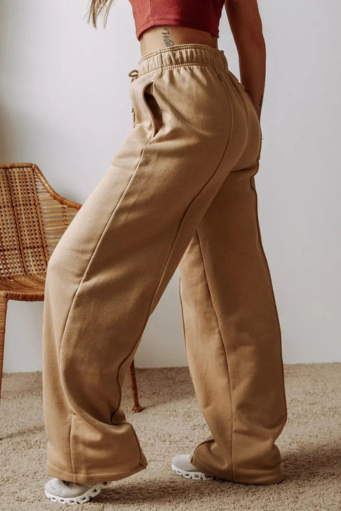 'Zoe' Drawstring Wide Leg Pants - Celes Fashion